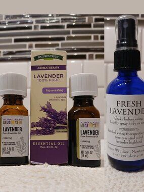 Lavender Oil - Bundle of 4 Bottles - Aura Cacia, Sunny Window & Nature's Truth
